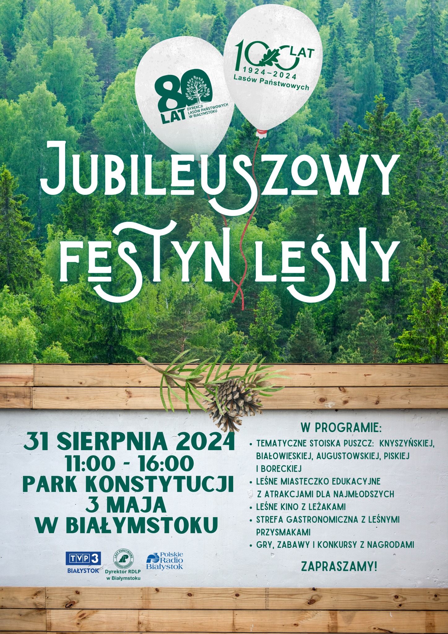 plakat Jubileuszowy Festyn Leśny